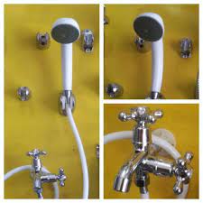 Keran air kran mesin cuci full kuningan kran shower mandi closet wc 12: Paket Shower Mandi Plastik Putih Kran Cabang Shopee Indonesia