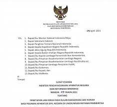 Ampunilah segala dosa hamba dan semoga kami. Kementerian Pendayagunaan Aparatur Negara Dan Reformasi Birokrasi Jam Kerja Asn Selama Bulan Ramadan 1442 H