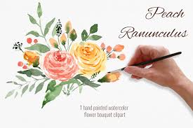 Come vi ho già detto, ho avuto dei seri problemi con internet, che non potevo collegarmi al pc, così nel frattempo. Peach Flowers Bouquet Ranunculus Grafik Von Reddotshouse Creative Fabrica