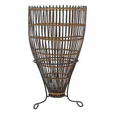 Mid Century Bamboo Side Table Fish Trap Stand Attributed To Franco Albini 1 Vintage Side Table Side Table Vintage Table
