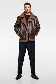 Contrasting Biker Jacket Shearling Jacket Jackets Biker Jacket