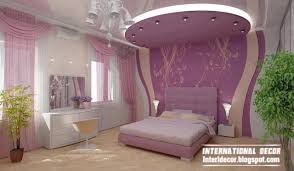 Contemporary Bedroom Design Ideas With New Gypsum Ceiling And Wall With Pink Curtain False Ceiling Bedroom False Ceiling Design False Ceiling Living Room