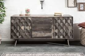 Massives Sideboard Mystic Living 145cm Akazie Grau 3d Oberflache Massivholz Riess Ambiente De In 2020 Holz Grau Und Widerstandsfahig