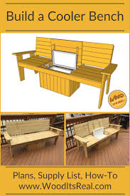 A Bench A Cooler Put Them Together And What Do You Get The Most Amazing Cooler Bench You Ve Ever Seen Diy Patio Furniture Bench Plans Diy Outdoor Furniture
