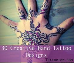 A tribal design has been considered a classic design in regards to tattoo art. 30 Creative Hand Tattoo Designs