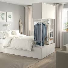 platsa bedframe met 8 deuren 4 lades wit fonnes ikea bed frame with storage bed frame one bedroom apartment