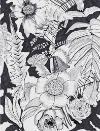 Abstract Black And White Flower Art Flower Printable Floral Abstract Print Abstract Floral Art Black And White Flowers Instant Flor Abstract Floral Art Black And White Flowers Abstract Floral