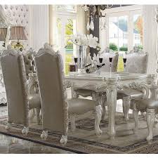 Expandable with 2 x 18 leaves; Acme Furniture Dining Tables Versailles 61140 Rectangle From The Luxe Loft