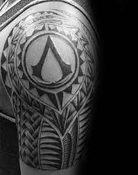 Top 53 Assassins Creed Tattoo Ideas 2021 Inspiration Guide Assassins Creed Tattoo Half Sleeve Tattoo Tattoo Designs Men