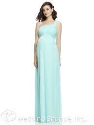 This One Shoulder Pleated Bridesmaid Gown Is Perfect For Your Pregnant Bridesmai Maternity Bridesmaid Dresses Bridesmaid Dresses Alfred Sung Bridesmaid Dresses