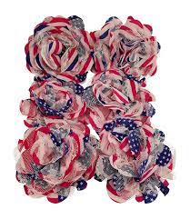 It's the perfect way to show off your patriotic pride right in your own entryway. Patriotic 4th Of July Lace Flowers For Headbands Red White And Blue Decorations Pack Of 6 Chiffon Fabric Flowers Or Crafts Sewing Trim Embellishments