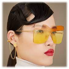 Fendi Karligraphy Butterfly Sunglasses Gold Rose Orange Sunglasses Fendi Eyewear Avvenice