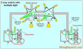 3 Way Switch Wiring Diagram Multiple Light Double Light Switch Wiring 3 Way Switch Wiring Electrical Wiring Diagram