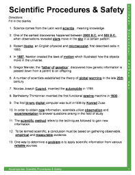 Scientific method crossword puzzle pdf. Scientific Procedures And Safety Worksheet Fill Online Printable Fillable Blank Pdffiller