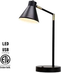 O Bright Led Desk Lamp With Usb Charging Port 100 Metal Lamp 270 Flexible Swivel Arms Soft White Led Reading Lig In 2020 Desk Lamp Led Desk Lamp Black Table Lamps