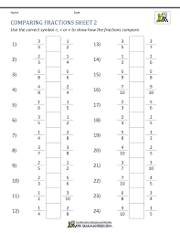 2 7 14 = 6. Comparing Fractions Worksheet