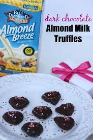 Dark Chocolate Almond Milk Truffles For Valentine S Day The Fitnessista Recipe Almond Milk Recipes Chocolate Almond Milk Milk Recipes