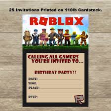Skip the boring text message this year and send stunning online invites instead. Roblox Fill In Birthday Invitations Quantity Of 25 No Envelopes Birthday Invitations Birthday Party Stickers Party Invitations Diy