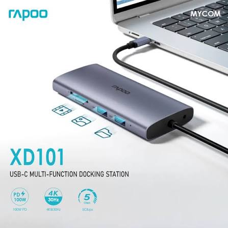 Rapoo XD101 10-in-1 Multi-function Docking - Expanding the types of  peripheral interfaces offered allows for the simultaneous connection of  multiple devices to meet the needs of the application, thereby increasing  efficiency and
