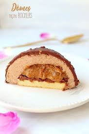 Dome Praline Facon Ferrero Rocher Entremets Individuels Recette Praline Recettes De Patisserie Recette