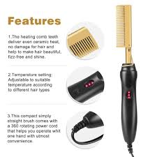 Three ways to straight hair. Straighten Hair Hot Comb Hair Straightener Wet And Dry Hair Use Electric Straightener Curling Hair Brush Titanium Alloy Hot Comb Cashhive Save Big On Any Products