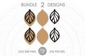Download Leaf Earring Svg Faux Leather Earrings Template 719353 Cut Files Design Bundles