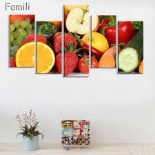 Best 25 kitchen wall decorations ideas on pinterest kitchen. Modular Pictures 5 Panels Paintings For The Kitchen Fruit Wall Decor Modern Canvas Art Wall Picture For Living Room Descora Painting For Kitchen Panel Paintingthe Paintings Aliexpress