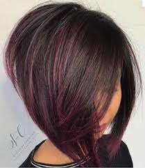 Dunkles Haar Bob Highlights Dunkel Profiliert Haarschnitt Bob Bob Frisur Haarfarben