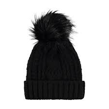 Black Beanie With Pom Pom Kmart Brushed Pretty Pom Pom Beanie Kmart Pom Beanie Faux Fur Pom Pom Print Brush