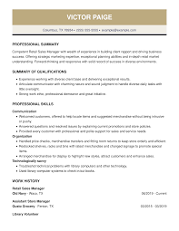 Whether you're in industrial sales, retail sales, or both, the 2. Store Manager Resume Example Helpful Tips Myperfectresume