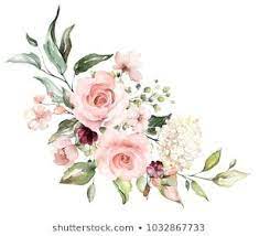 Watercolor Flowers Floral Illustration Leaf And Buds Botanic Composition For Wedding Or Greeting Floral Illustrations Flower Illustration Watercolor Flowers