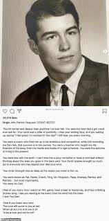 Fergie honors her late father John Patrick Ferguson one month after his  death