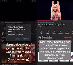 The fact that youtube makes you do an extra step for regular content but  not actual explicit content is pretty infuriating and should be talked  about more often : rmildlyinfuriating