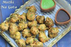Methi Na Gota Or Methi Pakoda Recipe Gujarati Tea Time Snack Recipe Recipe Snack Recipes Tea Time Snacks Recipes