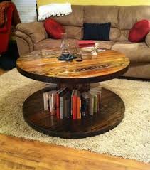 The top of this table is stable, smooth and flat, unlike many pallet furniture projects we have tried. Diy Pallet Round Coffee Table Plans Recycled Things Image 4132734 On Favim Com