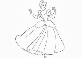 Cinderella in the beautiful dress; Free Coloring Pages And Coloring Books For Kids Princess Cinderella Coloring Pages