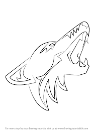 The cat manages to chase off the coyote. Learn How To Draw Arizona Coyotes Logo Nhl Step By Step Drawing Tutorials