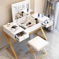 Study Desk Dressing Table Bedroom Modern Minimalist Small Apartment Nordic Net Red Ins Iron Light Luxury Dressers Aliexpress Kids bedroom wardrobe with integrated study table bedroom in.