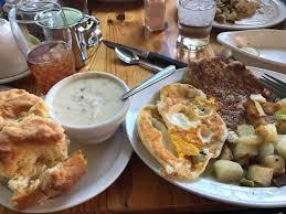 Omelets are served with your choice of pan fried potatoes or hash browns and buttered toast or biscuits ' n' gravy. Texas Chili And Pumpkin Pancakes Yumazing Picture Of 24th Street Cafe Bakersfield Tripadvisor