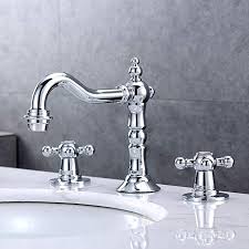Kaima Widespread Bathroom Faucet Three Holes Two Handle Bathroom Sink Faucet Chrome Finished Bathroom Sink Faucets Chrome Bathroom Sink Faucets Sink Faucets