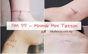 The skill and experience of the artist: Minimal Mini Tattoo At Kl Ampang Cheras Rm99 Ally Beauty
