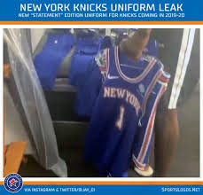 The knicks inaugural jerseys feature the official colors of new york city: Leak New Uniform For The New York Knicks Sportslogos Net News