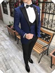 Suits that slim down your silhouette and look great at work and after hours, these beautifully crafted suits feature incredibly fine details such as. 2019 Navy Blue Wedding Tuxedos Slim Fit Suits For Men Groomsmen Suit Three Pieces Cheap Prom Formal Suits Jacket Pants Vest Buy At The Price Of 76 79 In Aliexpress Com Imall Com