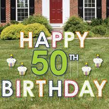 5.0 out of 5 stars 3. 50th Birthday Cheerful Happy Birthday Yard Sign Outdoor Lawn Decorations Colorful Fiftieth Birthday Party Yard Signs Happy 50th Birthday Walmart Com Walmart Com