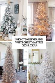 White and silver decorated christmas tree. 53 Exciting Silver And White Christmas Tree Decor Ideas Digsdigs