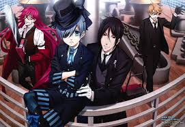 These wallpapers work great as both lock screen and. Hd Wallpaper Kuroshitsuji Ciel Phantomhive Sebastian Michaelis Grell Sutcliff Wallpaper Flare
