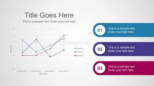 3 steps process smart line chart in powerpoint slidemodel