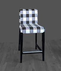 Black Plaid Buffalo Check Print Henriksdal Bar Stool Chair Bar Stool Chairs Cheap Dining Room Chairs Stool Chair