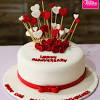 Eggless variants of anniversary cakes are available. 1