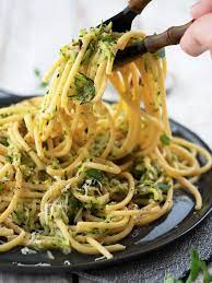 How to bake zucchini noodles. Bucatini With Zucchini Pasta Sauce Belly Rumbles